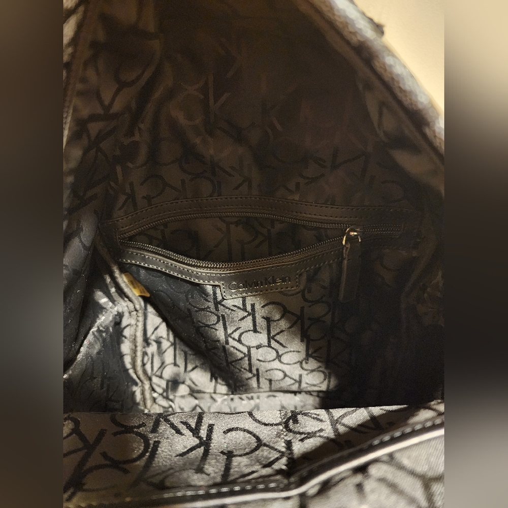 Calvin Klein Gray Monogram Backpack - image 4